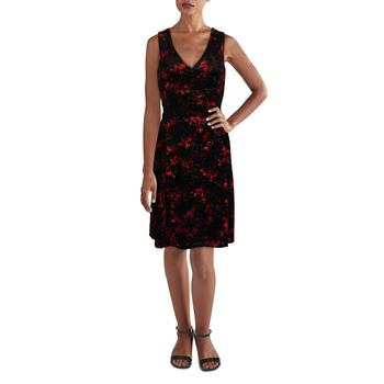 Kensie | Kensie Womens Velvet Burnout Mini Dress商品图片,1.6折×额外9折, 独家减免邮费, 额外九折