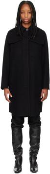 Vince | Black Brushed Coat商品图片,