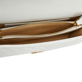 pinko bag链条包, PINKO | Pinko 女士白色皮革金色燕子复古珠宝点缀链条斜挎包 1P2221-Y6XVZ14商品图片 独家减免邮费