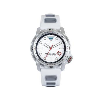 推荐Unisex PFG Backcaster White, Gray Silicone Strap Watch, 43mm商品