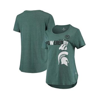 推荐Women's Heathered Green Michigan State Spartans PoWered By Title IX T-shirt商品