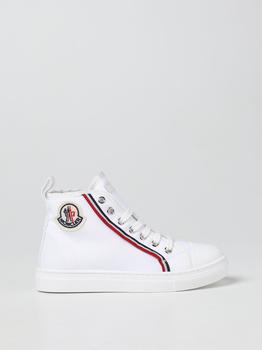 推荐Moncler high-top canvas sneakers with logo商品