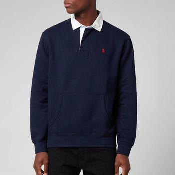 推荐Polo Ralph Lauren Men's Rl Fleece Rugby Polo Shirt - Cruise Navy商品