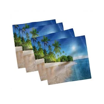 Ambesonne | Ocean Palm Trees Set of 4 Napkins, 12" x 12",商家Macy's,价格¥313