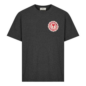 ami t恤, AMI | Ami Paris France Patch T-Shirt - Anthracite商品图片 