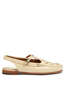 product Roqueta smooth-leather slingback loafers image