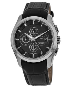男装tissot automatic, Tissot | Tissot T-Trend Couturier Black Automatic Chronograph Leather Strap  Men's Watch T035.627.16.051.00商品图片 6.9折