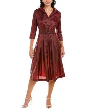 samantha, SAMANTHA SUNG | Samantha Sung Audrey 3 Silk Shirtdress商品图片 3.5折