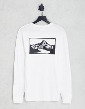 Columbia | Columbia Hopedale back print long sleeve t-shirt in white Exclusive at ASOS商品图片,7.5折