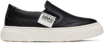 推荐Kids Black Logo Slip-On Sneakers商品