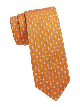 Salvatore Ferragamo | Micro Printed Silk Tie,商家Saks OFF 5TH,价格¥996