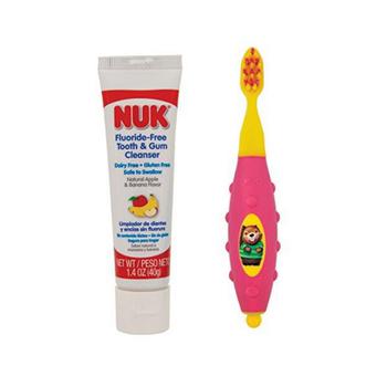 商品NUK | Grins & Giggles Toddler Toothbrush & Cleanser Set, Girl, Pink,商家Macy's,价格¥89图片