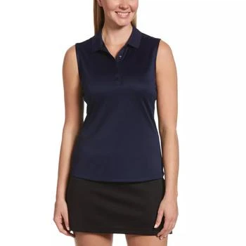 推荐Callaway Women's Essential Solid Knit Sleeveless Golf Polo商品