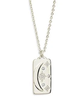 推荐Cubic Zirconia Polaris Dog Tag Necklace, 18"商品