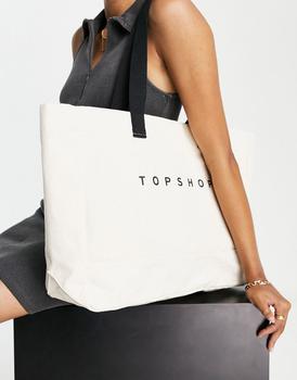 topshop包, Topshop | Topshop tote bag in cream商品图片 
