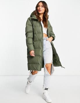 RAINS | Rains 1507 long puffer coat in olive商品图片,