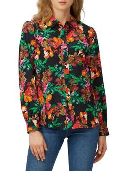 [二手商品] Diane von Furstenberg | Floral Silk Shirt商品图片,2.4折