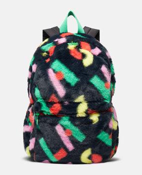 Stella McCartney | Stella McCartney - Faux Fur Stella Logo Backpack, Woman, Black商品图片,6.9折