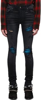 amiri牛仔裤, AMIRI | Black MX1 Cracked Paint Jeans商品图片 4.3折