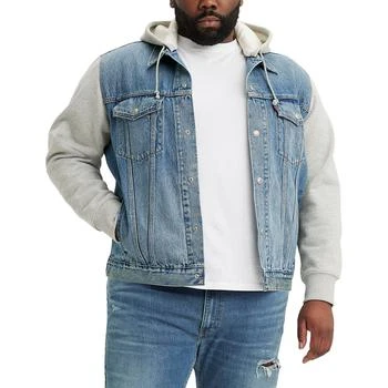 推荐Levi’s® Men's Big & Tall Relaxed-Fit Hooded Trucker Jacket商品