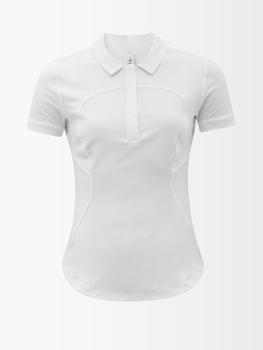 lululemon精选, Lululemon | Curved-hem jersey polo shirt商品图片 6.8折