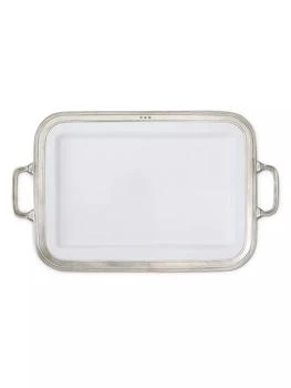 Match | Large Gianna Ceramic & Pewter Platter,商家Saks Fifth Avenue,价格¥3837
