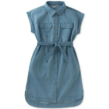 Calvin Klein | Big Girls Chambray Shirtdress,商家Macy's,价格¥236