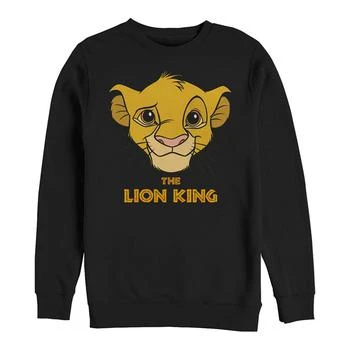 Disney | Disney Men's Lion King Young Simba Face, Crewneck Fleece 