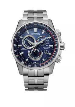 西铁城光动能, Citizen | Men's Eco Drive PCAT Silver Tone Bracelet Watch商品图片 7.5折