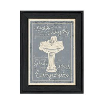 Trendy Décor 4U | Wash Your Hands by Misty Michelle, Ready to hang Framed Print, Black Frame, 15" x 19",商家Macy's,价格¥722