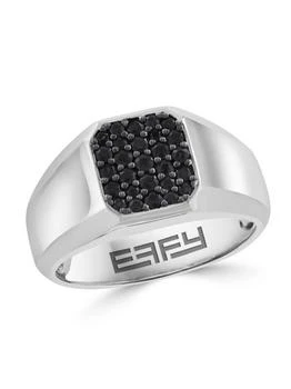 Effy | Sterling Silver & Black Spinel Signet Ring,商家Saks OFF 5TH,价格¥1195