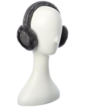 ugg手套, UGG | UGG Center Strip Suede Earmuffs商品图片 5.8折×额外8.5折, 额外八五折