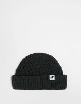 推荐Reclaimed Vintage unisex waffle beanie in charcoal co-ord商品