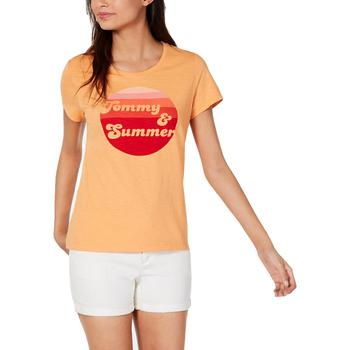 Tommy Hilfiger | Tommy Hilfiger Womens Tommy & Summer Slub Graphic Logo T-Shirt商品图片,4.5折, 独家减免邮费