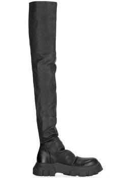 rick owens tractor, Rick Owens | 45mm Bozo Stocking Tractor Leather Boots商品图片 额外7.5折, 额外七五折