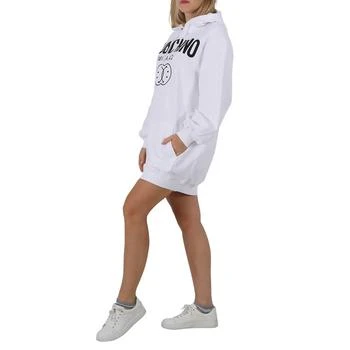 推荐Moschino Fantasy Print White Double Smile Logo Hooded Dress, Brand Size 38 (US Size 4)商品