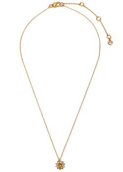 kate spade项链, Kate Spade | Sunny Halo embellished gold-plated necklace商品图片 额外9折, 额外九折