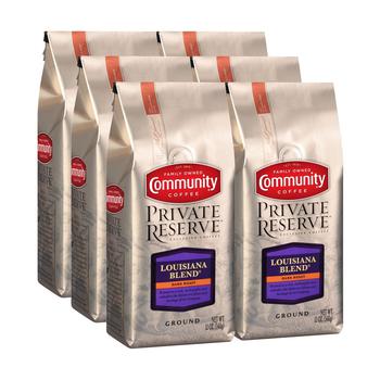商品Private Reserve Louisiana Blend Dark Roast Specialty-Grade Ground Coffee, 12 Oz - 6 Pack,商家Macy's,价格¥636图片