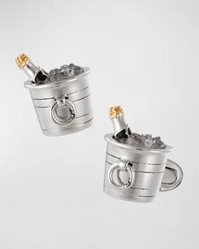 Jan Leslie | Sterling Silver Crystal Quartz Champagne Bucket Cuff Links,商家Neiman Marcus,价格¥7430