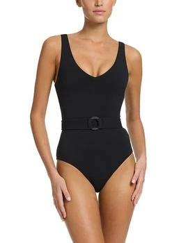 JETS | Belted One Piece Swimsuit,商家Bloomingdale's,价格¥1684