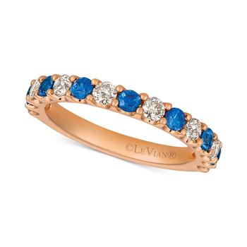 商品Le Vian | Sapphire (5/8 ct. t.w.) & Diamonds (1/2 ct. t.w.) Band in 14k Rose Gold (Also Available in Emerald & Ruby),商家Macy's,价格¥6026图片