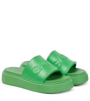 ganni鞋, Ganni | Logo橡胶凉拖鞋商品图片 