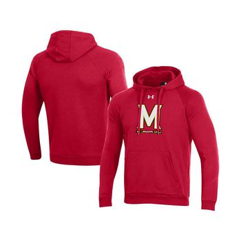 Under Armour | Men's Red Maryland Terrapins Primary School Logo All Day Raglan Pullover Hoodie商品图片,