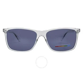 Polaroid | Polarized Blue Rectangular Men's Sunglasses PLD 4137/S 0KB7/C3 58,商家Jomashop,价格¥149