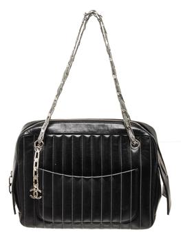 chanel包, [二手商品] Chanel | Chanel Black Leather Mademoiselle Shoulder Bag商品图片 5折