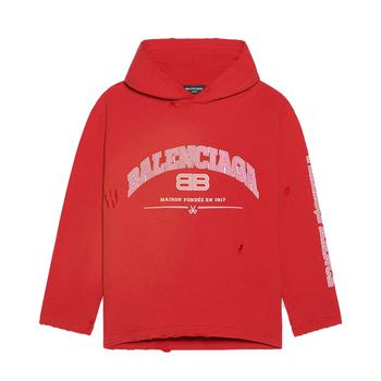 巴黎世家卫衣怎么样, Balenciaga | Cropped Hoodie In Red商品图片 