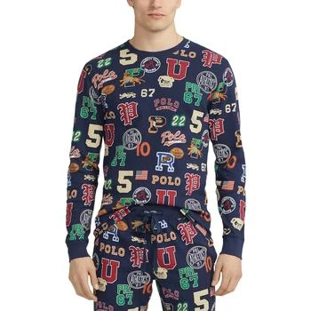 Ralph Lauren | Printed Waffle Long Sleeve Crew with All Over Print 7.5折起