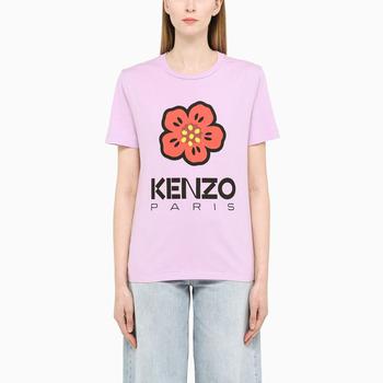 推荐KENZO Logo detail lilac t-shirt商品