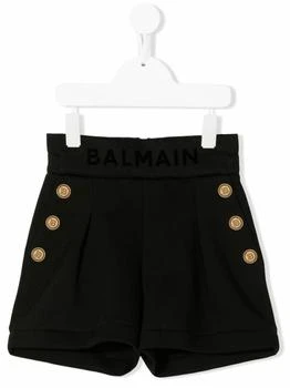 推荐Girls Bermuda Logo-Print Buttoned Tailored Shorts商品