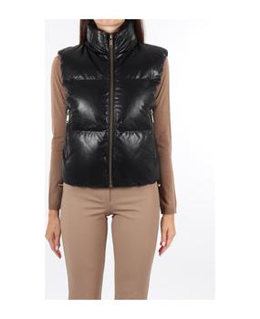 Michael Kors | Leather Puffer West Down Jacket商品图片,